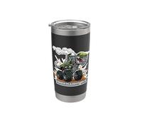 Truckosaurus Rex Monster Truck T-rex Dinosaurio Dino Niños Niños Vaso térmico de acero inoxidable de doble pared