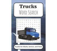 Trucks Word Search Puzzle Book: Word Searches with Easy to Read Print about Trucks, Automotive, Mechanics and More | 6x9 inches, 110 pages | 50+ Puzzles... Gift for Vacations, Holidays, and Free Time