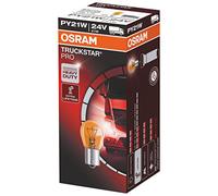 OSRAM TRUCKSTAR PRO PY21W, lámpara de señalización halógena, luz de freno, iluminación adicional trasera, 7510TSP, vehículo industrial de 24 V, estuche (10 unidades)
