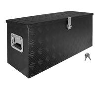 Trucky Caja de Barra de Tiro Negro Caja de Herramientas Caja de Camión Caja de Aluminio Caja de Remolque con Tapa Bloqueable Caja de Transporte D120