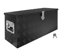 Trucky Caja de Barra de Tiro Negro Caja de Herramientas Caja de Camión Caja de Aluminio Caja de Remolque con Tapa Bloqueable Caja de Transporte D080