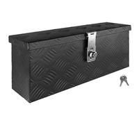Trucky Caja de Barra de Tiro Negro Caja de Herramientas Caja de Camión Caja de Aluminio Caja de Remolque con Tapa Bloqueable Caja de Transporte D015