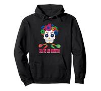 Truco floral de caramelo de hueso de azúcar de Halloween del Día de los Muertos Sudadera con Capucha