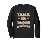 Truco o enseñanza Enseño Profesor Profesora Halloween Retro Manga Larga