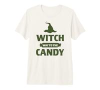 Truco o golosina de Halloween de Witch Way to The Candy Camiseta Premium