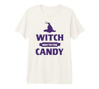Truco o golosina de Halloween de Witch Way to The Candy Camiseta Premium