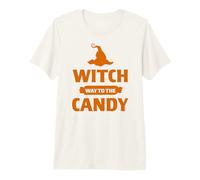 Truco o golosina de Halloween de Witch Way to The Candy Camiseta Premium