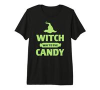 Truco o golosina de Halloween de Witch Way to The Candy Camiseta Premium