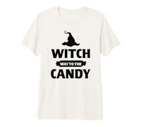 Truco o golosina de Halloween de Witch Way to The Candy Camiseta Premium