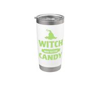 Truco o golosina de Halloween de Witch Way to the Candy Vaso térmico de acero inoxidable de doble pared