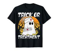 Truco o tratamiento Boo Terapeuta Respiratorio Enfermera Halloween Camiseta