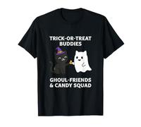 Truco o Trato Amigos Ghoul-Friends & Candy Squad Cat Ghost Camiseta