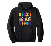 Truco o Trato ASL Manos Lenguaje de señas Americano Halloween Sudadera con Capucha
