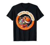 Truco o Trato Candy Roar Dinosaurio Halloween Diversión Camiseta