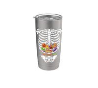 Truco o trato combustible Halloween caramelo esqueleto espeluznante Vaso térmico de acero inoxidable de doble pared