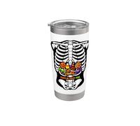 Truco o trato combustible Halloween caramelo esqueleto espeluznante Vaso térmico de acero inoxidable de doble pared
