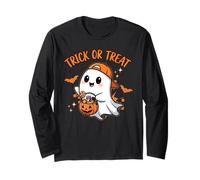 Truco o Trato Fantasma Halloween Calabaza Jack O Lantern Manga Larga