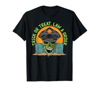 Truco o Trato, Ley y Orden policía Aterrador Halloween Espeluznante Camiseta