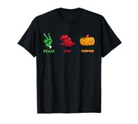 Truco O Trato Signo De La Paz Aterrador Paz Amor Calabaza Camiseta