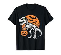 Truco o Trato T-Rex Esqueleto Halloween diseño Camiseta