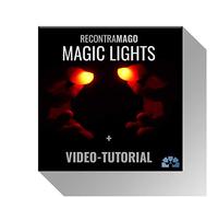 Trucos de Magia -Magia con Luces Rojas que aparecerán y desaparecerán en tus manos. Nuevo sistema mejorado. Dos pulgares Luminosos trucos de magia para adultos. Incluye video de RecontraMago (ROJOS)