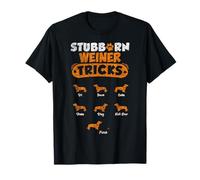 Trucos de perro salchicha obstinado vintage divertido amante de Weiner Camiseta