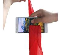 Trucos de seda mágica: bufanda interactiva a través del teléfono celular, accesorios de mago | Tira de la seda a través de tu teléfono, bromas divertidas para principiantes, accesorios mágicos