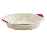 Trudeau Moldes para horno Confetti, de silicona anti-adherente. Tiene una estructura interna de acero para aportar estabilidad. Apto para lavar en lavavajillas. Redondo 23 cm diámetro