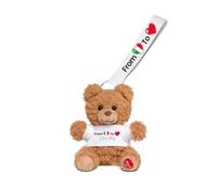 Trudi Bear Marlon Llavero con Camiseta Italia | Peluche con Camiseta Ciudad Italiana, Regalo Recuerdo Gadget Viajes | 9 x 10 x 5 cm Talla XXS | Recuerdo | Modelo 15026