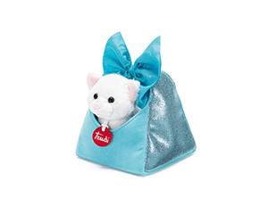 Trudi Bolsa con Lazo para Gatito Animales de Peluche en Fashion Bag transportable. Idea de Regalo de Moda | 15x18x15cm Taglia XS Fashion Pets | Modelo 29622