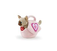Trudi Bolso Gatito Corazones Rosas Animales de Peluche en Fashion Bag transportable. Idea de Regalo de Moda | 12x17x26cm Taglia XS Fashion Pets | Modelo 29716