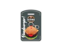 Trudi Hamburger Peluche llavero, idea regalo, gadget turistico comida interacional | 6,5x7x6,5 cm medida XXS icons | modelo 68809