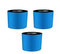 True-Ally 3 rollos de etiquetas de código de barras de transferencia térmica de 45 x 300 metros, cinta de cera prémium para impresora TSC, Zebra, Citzen, Datamax, Thosiba, Sato, etc. (paquete de 3 (45