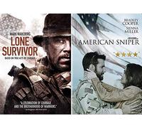 True American Acts of Courage: Lone Survivor & American Sniper Double Feature 2-DVD Movie Bundle