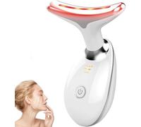 True Beauty Glow - Masajeador facial con 7 LED, masajeador facial eléctrico, herramienta de masaje facial reafirmante para eliminar arrugas para cara y cuello, herramienta de dispositivo de escultura