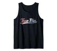 True Biz ASL Deaf Culture Patriotic USA Distressed Camiseta sin Mangas