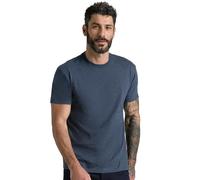 True Classic Camiseta de Manga Corta con Cuello Redondo para Hombre, 1 Unidad - Azul Marino Jaspeado, L