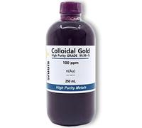 True coloidal Gold (sin productos químicos) - 250 ml de 100 ppm sin BPA botella de plástico