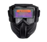 True Color Welding - ABS Safety Headgear, Adjustable Face Guard | Panel de visualización amplio con filtro de reacción rápida, cubierta cómoda para reparación y taller de construcción de metal