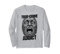 True Crime Adicto Huella Dactilar Grito Divertido Criminólogo Manga Larga