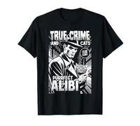 True Crime and Cats Purrfect Alibi Funny Cat Lover Dueño Camiseta