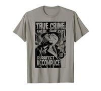 True Crime and Cats Purrfect Cómplice Funny Cat Lover Camiseta