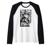 True Crime and Cats Purrfect Cómplice Funny Cat Lover Camiseta Manga Raglan