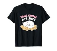 True Crime Cat Lover Misterio Podcast Entusiasta Felino Camiseta