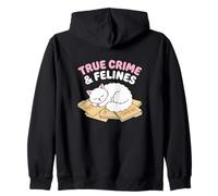 True Crime Cat Lover Misterio Podcast Entusiasta Felino Sudadera con Capucha