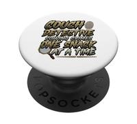 True Crime Fan Couch Detective Case Resolviendo PopSockets PopGrip Adhesivo
