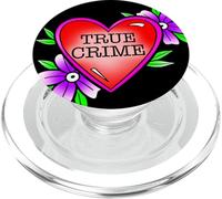 True Crime Lover x Flor Corazón Tradicional Tatuaje Flash PopSockets PopGrip para MagSafe