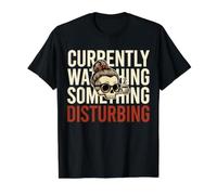 True Crime, Messy Bun Skull, Algo inquietante, café Camiseta gráfica económica, Hombre, Negro, L