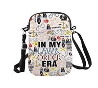 True Crime Tv Show Gift in My Law Order Era - Bolsa de maquillaje para fanáticos del crimen, regalo para amantes del programa de televisión, Pedir Cr Eu, Bolsa de cosméticos con impresión