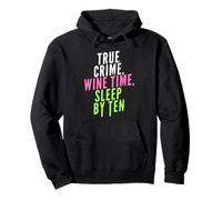 True Crime Vino Relajación Noche Acogedora En Ventilador Sudadera con Capucha